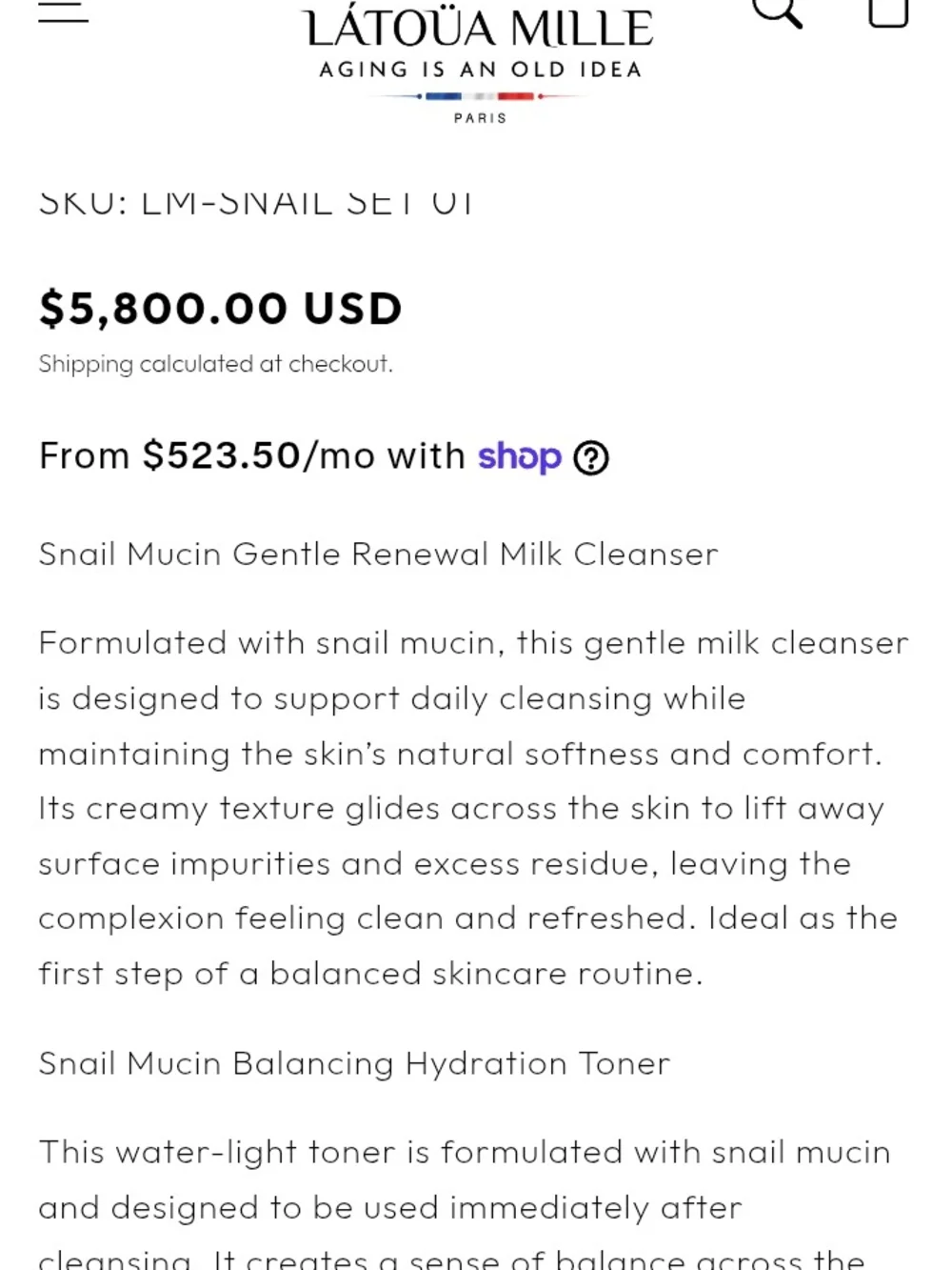 Snail Mucin Hydration Set — Red